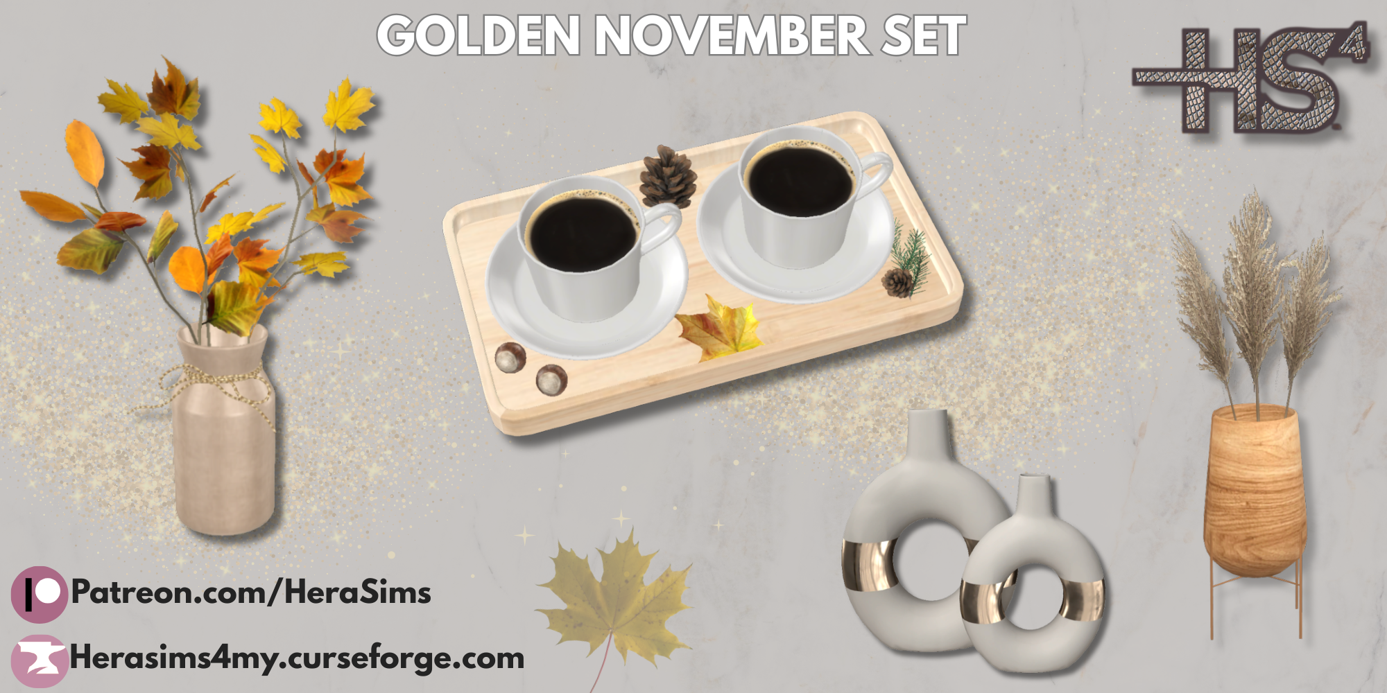 Golden November set mod for The Sims 4 