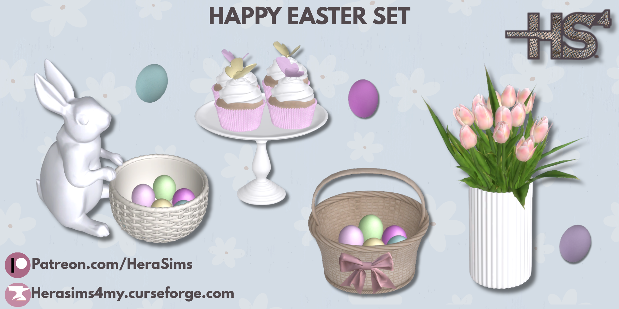 Happy easter - set mod for The Sims 4 