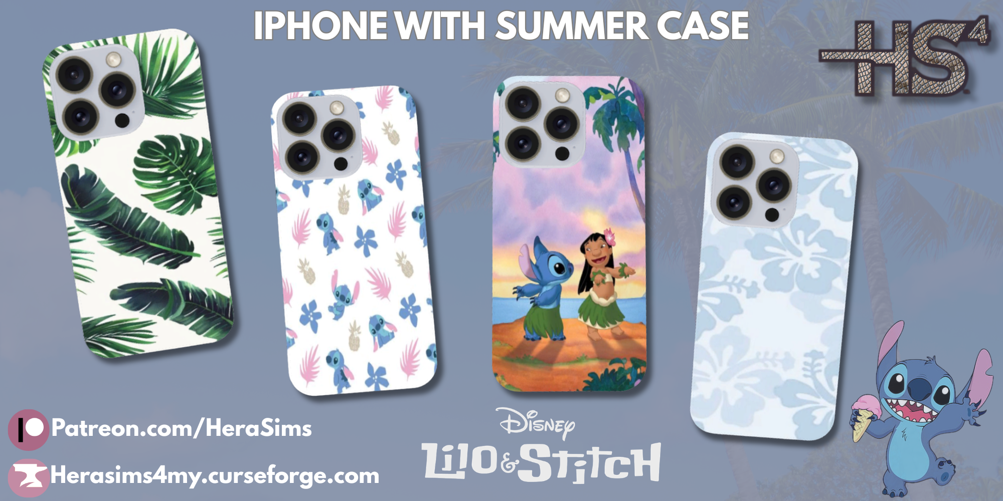 iPhone with Summer case mod for The Sims 4 