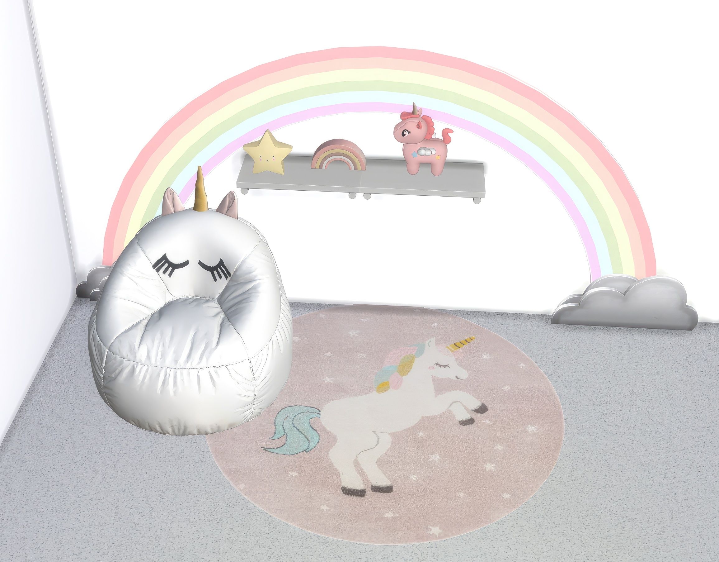 Dreamy unicorn rugs set mod for The Sims 4 