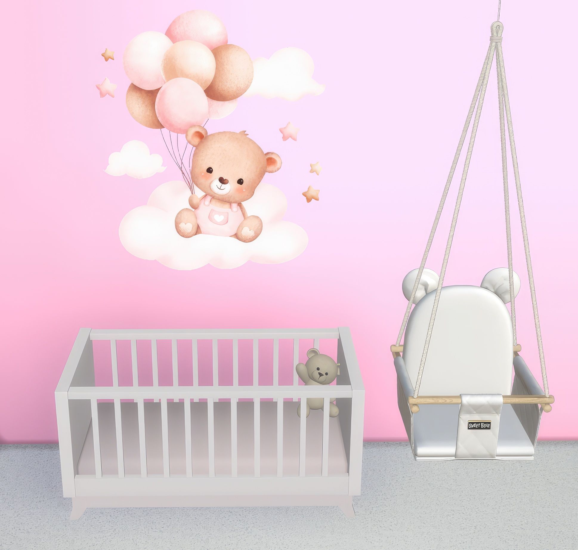 Teddy wall stickers - set mod for The Sims 4 