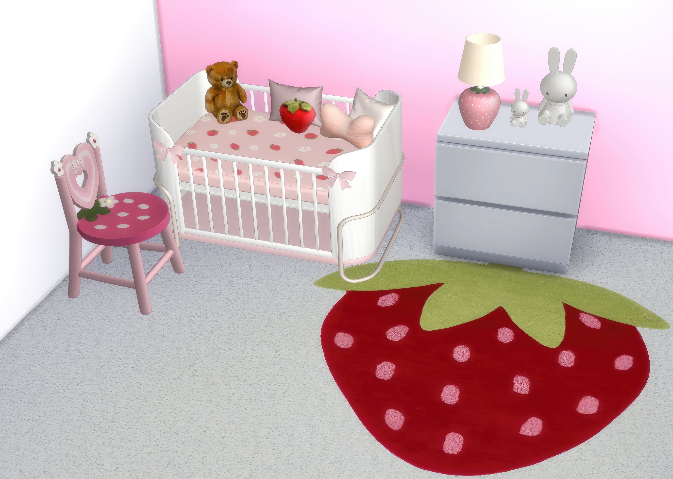 Leona Strawberry set mod for The Sims 4 