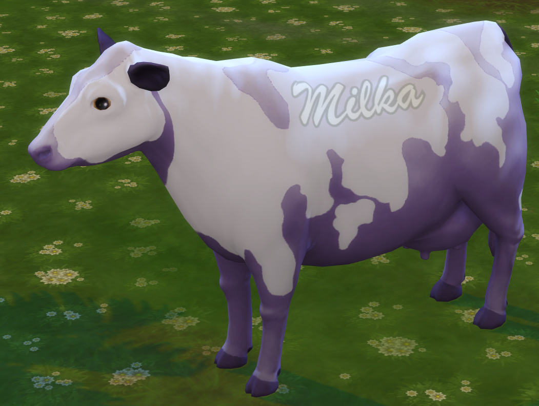 Milka spotted cow Override mod for The Sims 4 