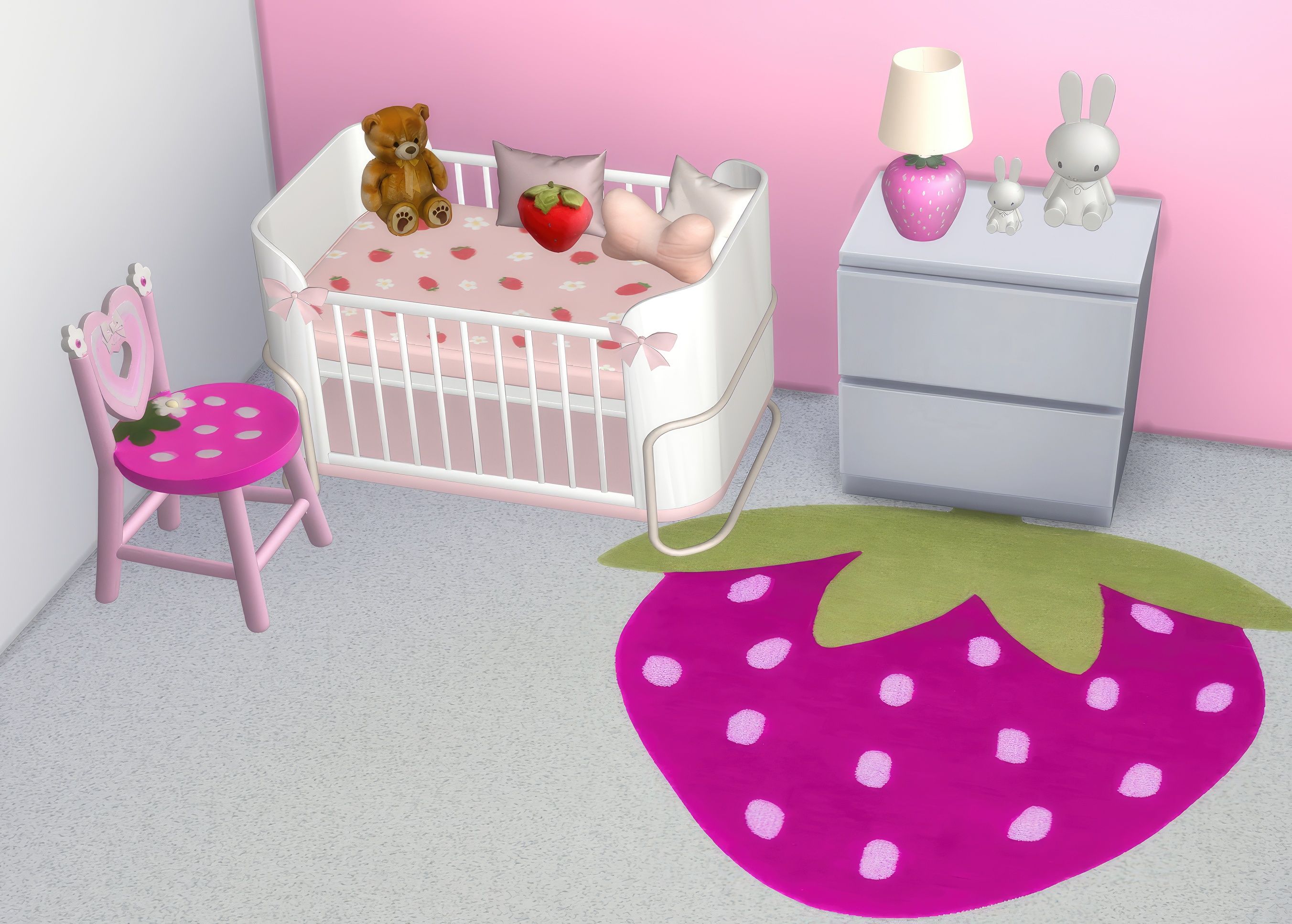 Leona Strawberry set mod for The Sims 4 