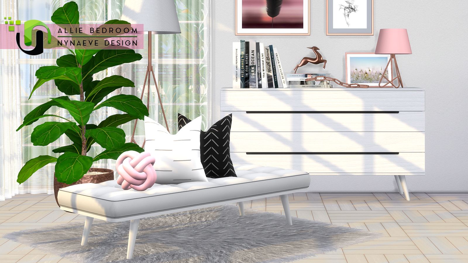 Allie Bedroom Decor mod for The Sims 4 