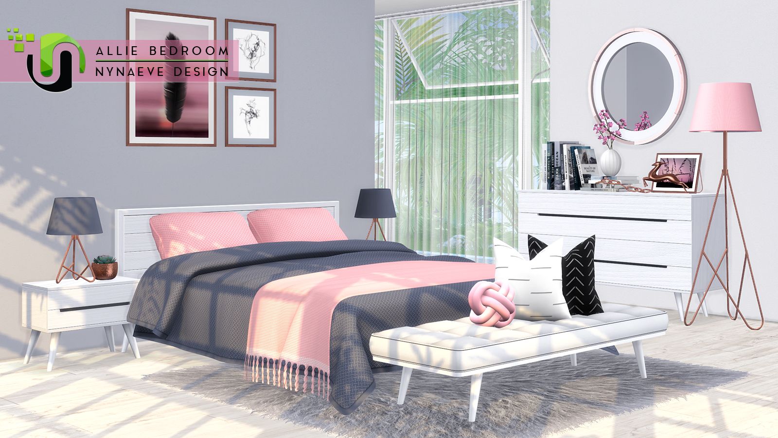 Allie Bedroom Decor mod for The Sims 4 