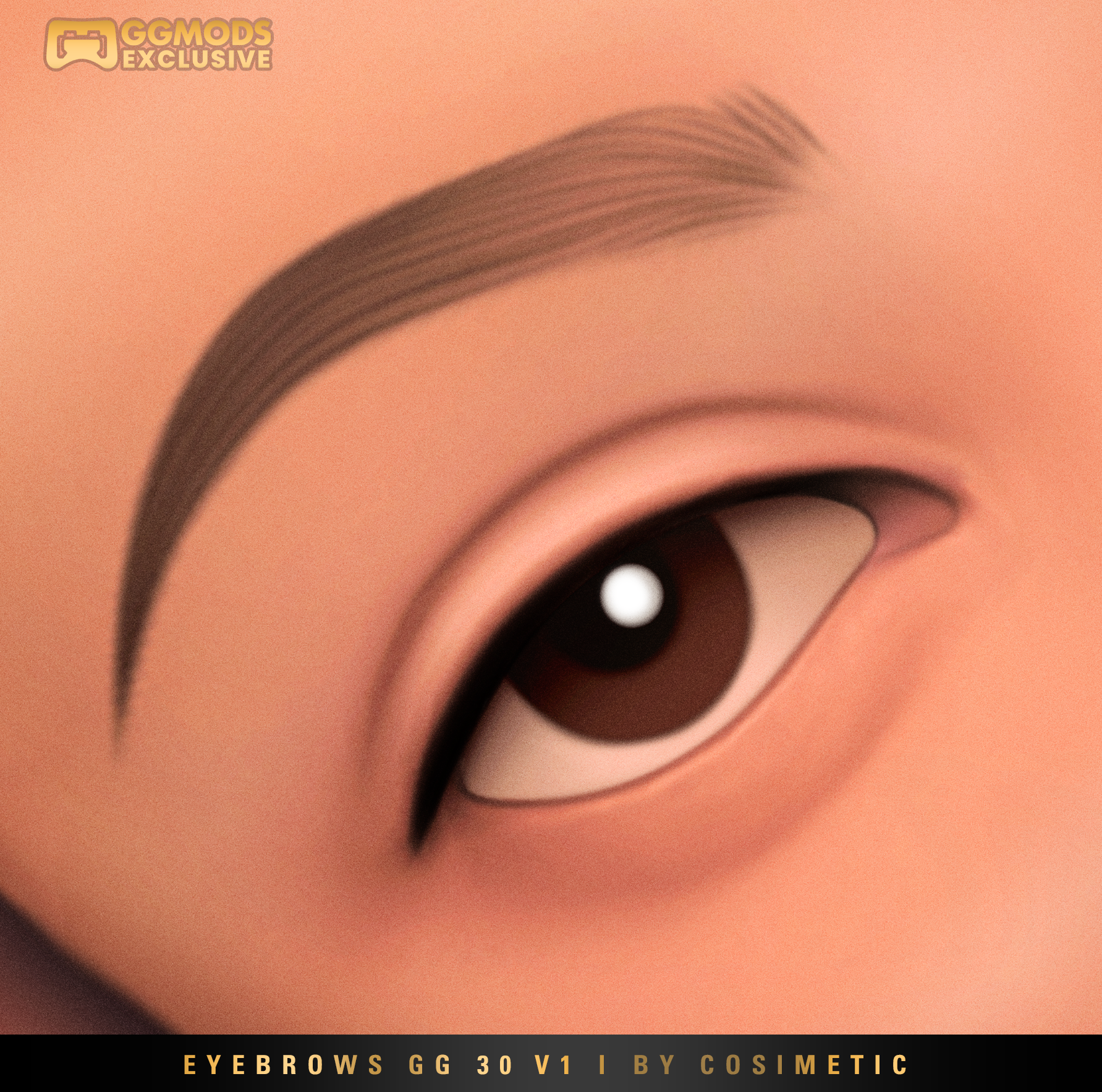 Refined Edge Brows GG 30 V1 mod for The Sims 4 