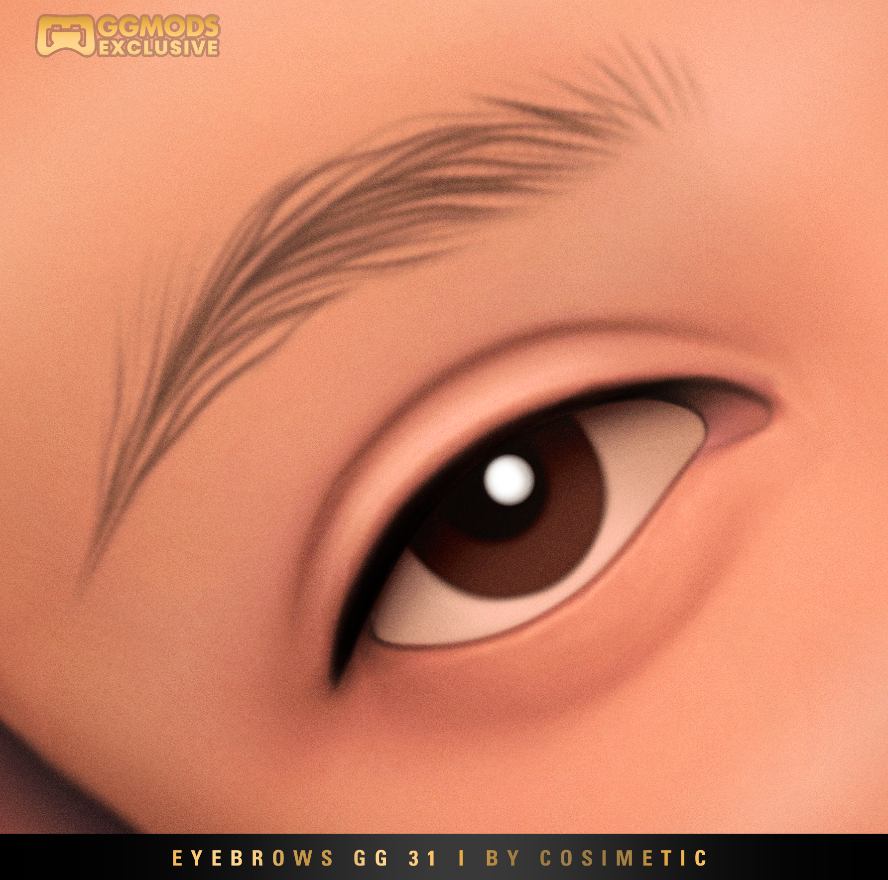 Feather Ink Brows GG 31 mod for The Sims 4 