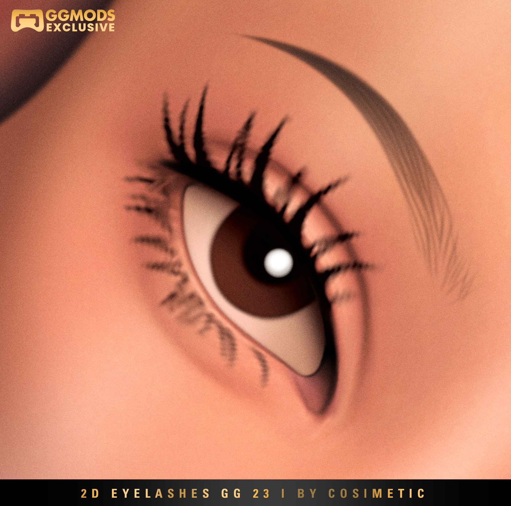 2D MM Soft Curl Touch Lashes GG 23 mod for The Sims 4 