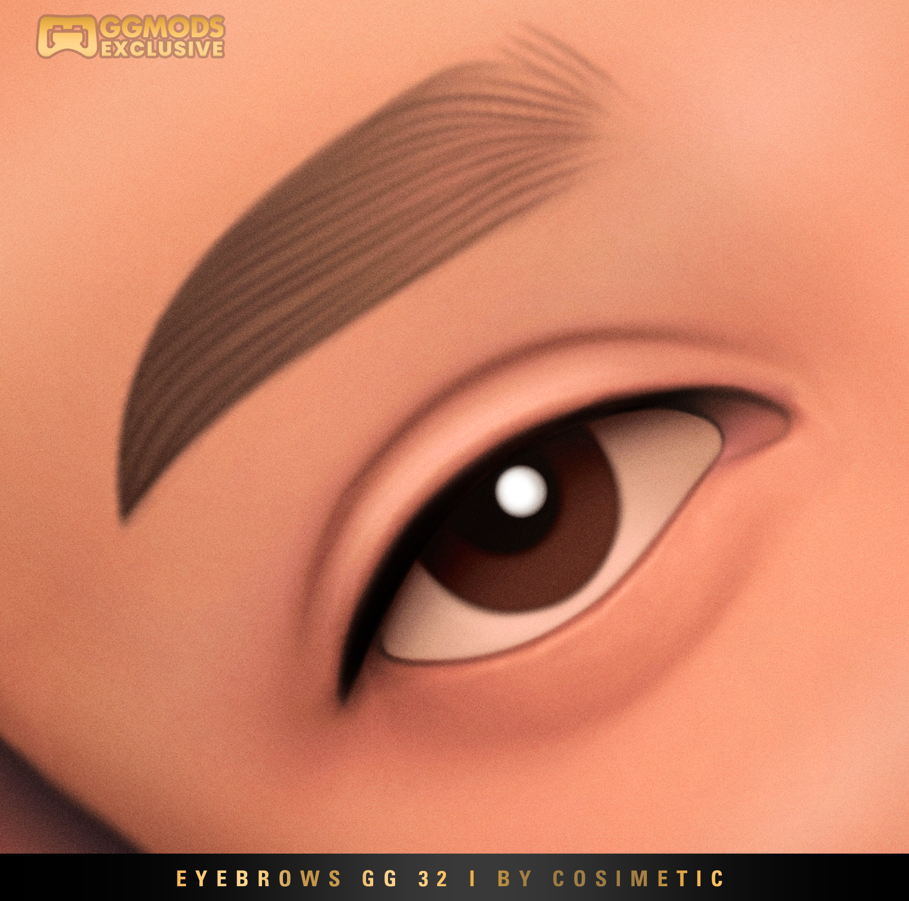 Bold Ink Brows GG 32 mod for The Sims 4 