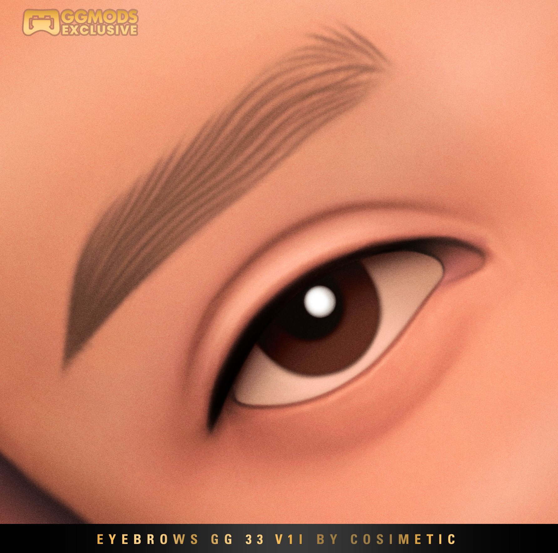 Flow Line Brows GG 33 V1 mod for The Sims 4 