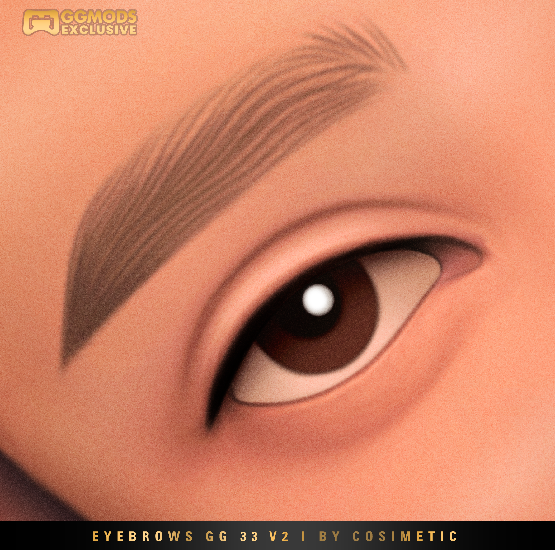 Flow Line Brows GG 33 V2 mod for The Sims 4 