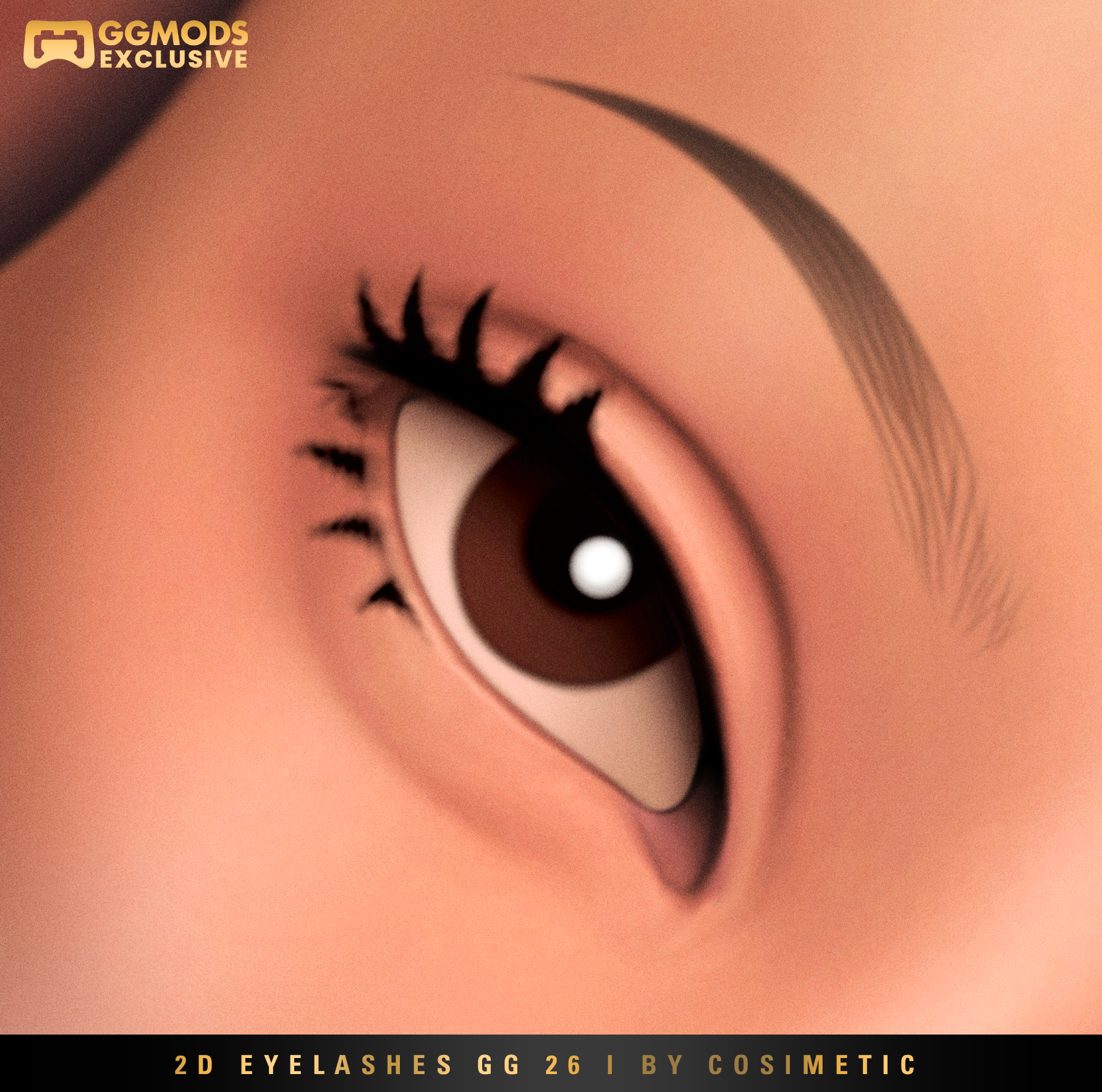 2D MM Natural Lift Lashes GG 26 mod for The Sims 4 