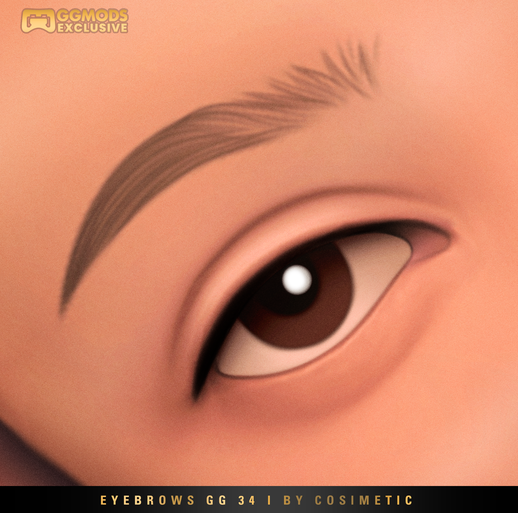 Drift Arch Brows GG 34 mod for The Sims 4 