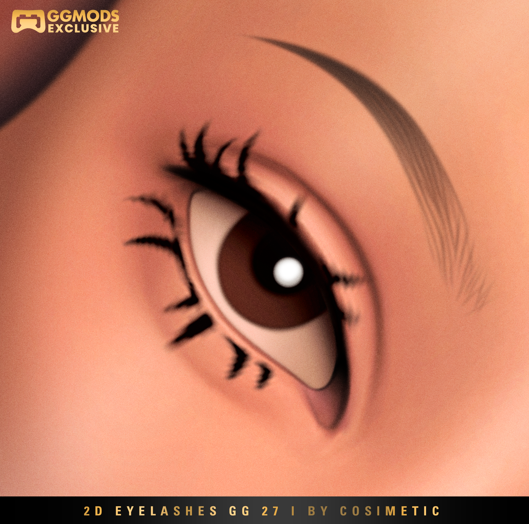 2D MM Air Flick Lashes GG 27 mod for The Sims 4 