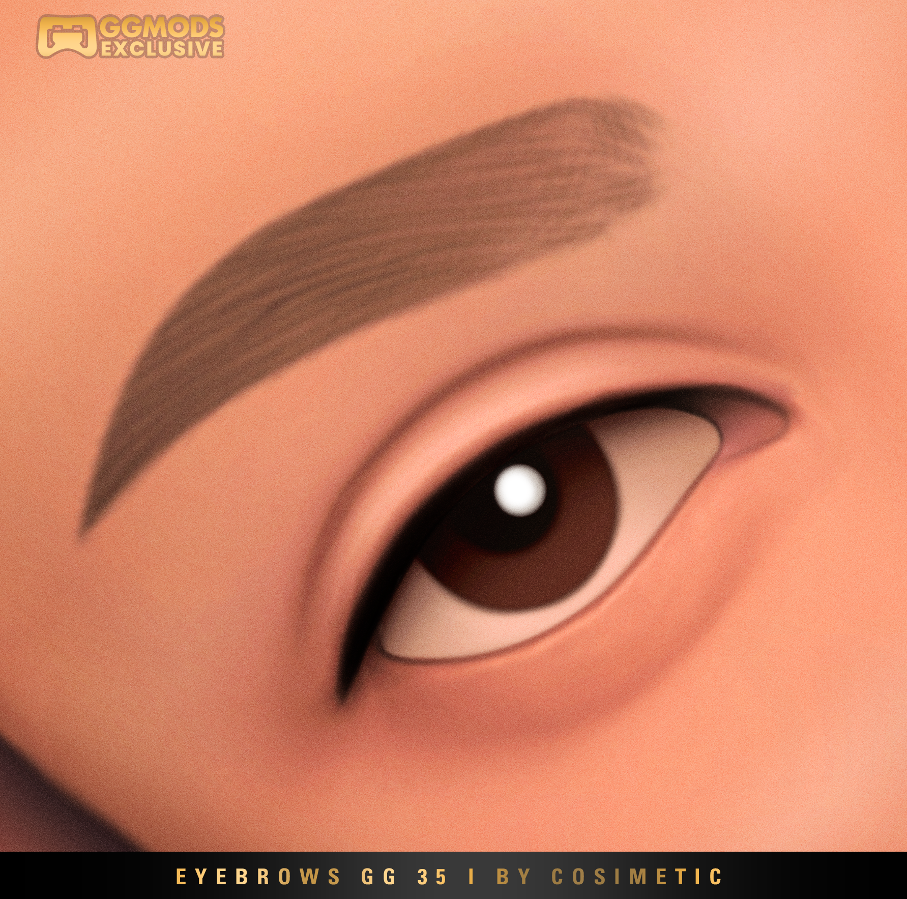 Sculpt Veil Brows GG 35 mod for The Sims 4 