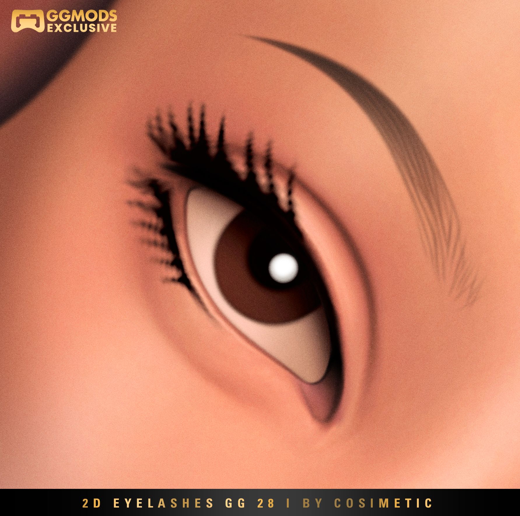 2D MM Silhouette Lashes GG 28 mod for The Sims 4 