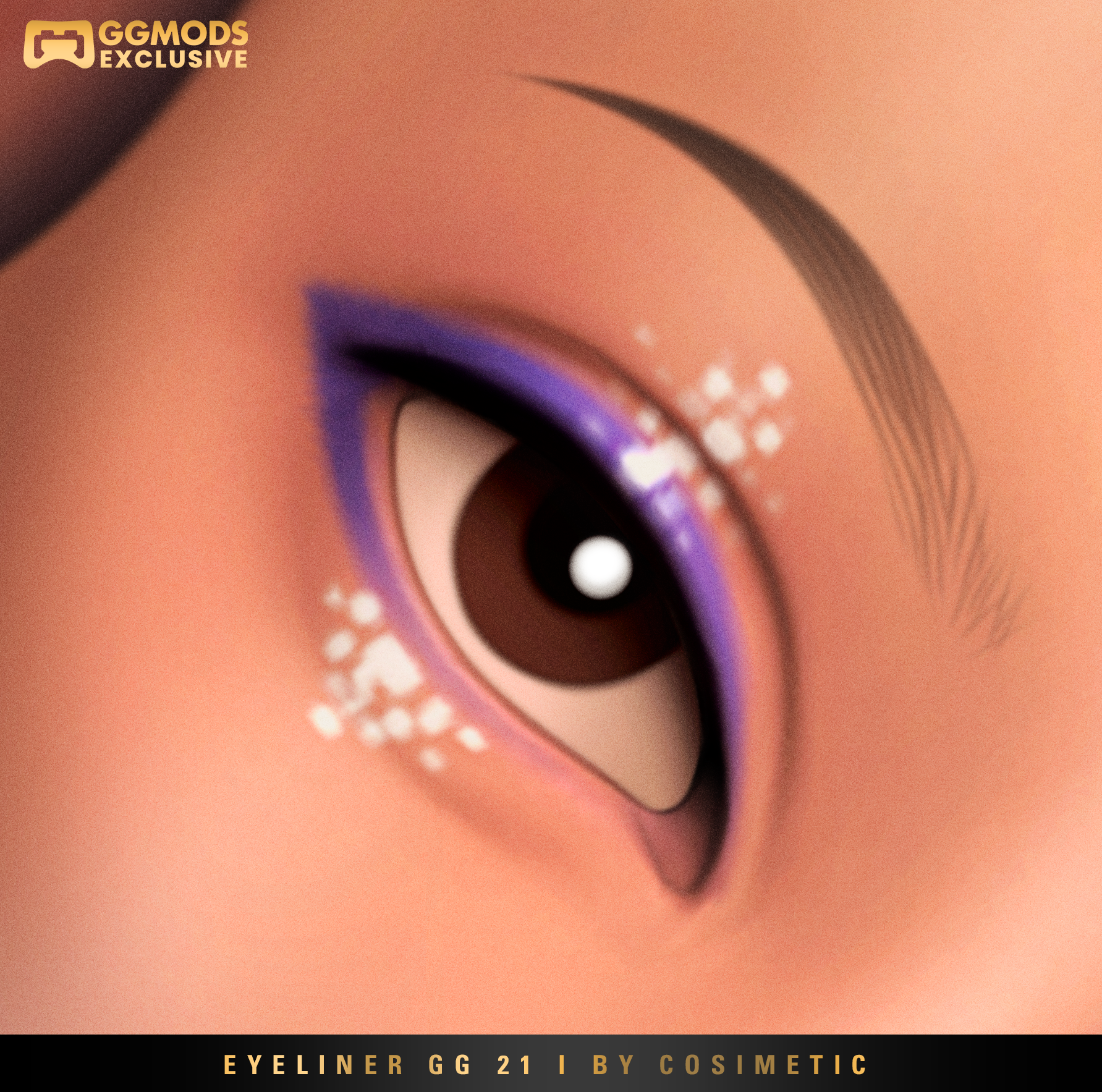 Micro Gem Wing Eyeliner GG 21 mod for The Sims 4 