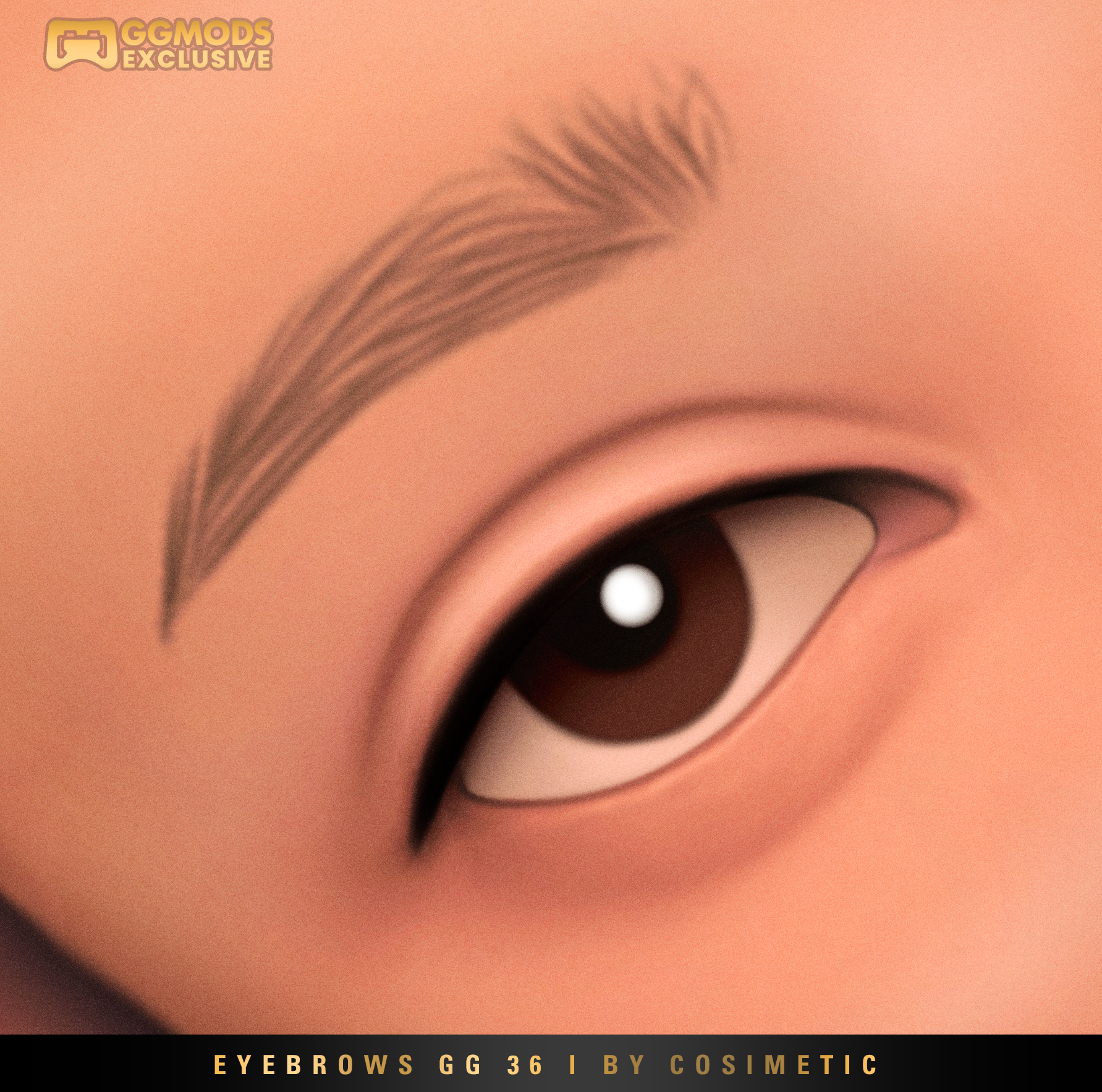 Breeze Form Brows GG 36 mod for The Sims 4 