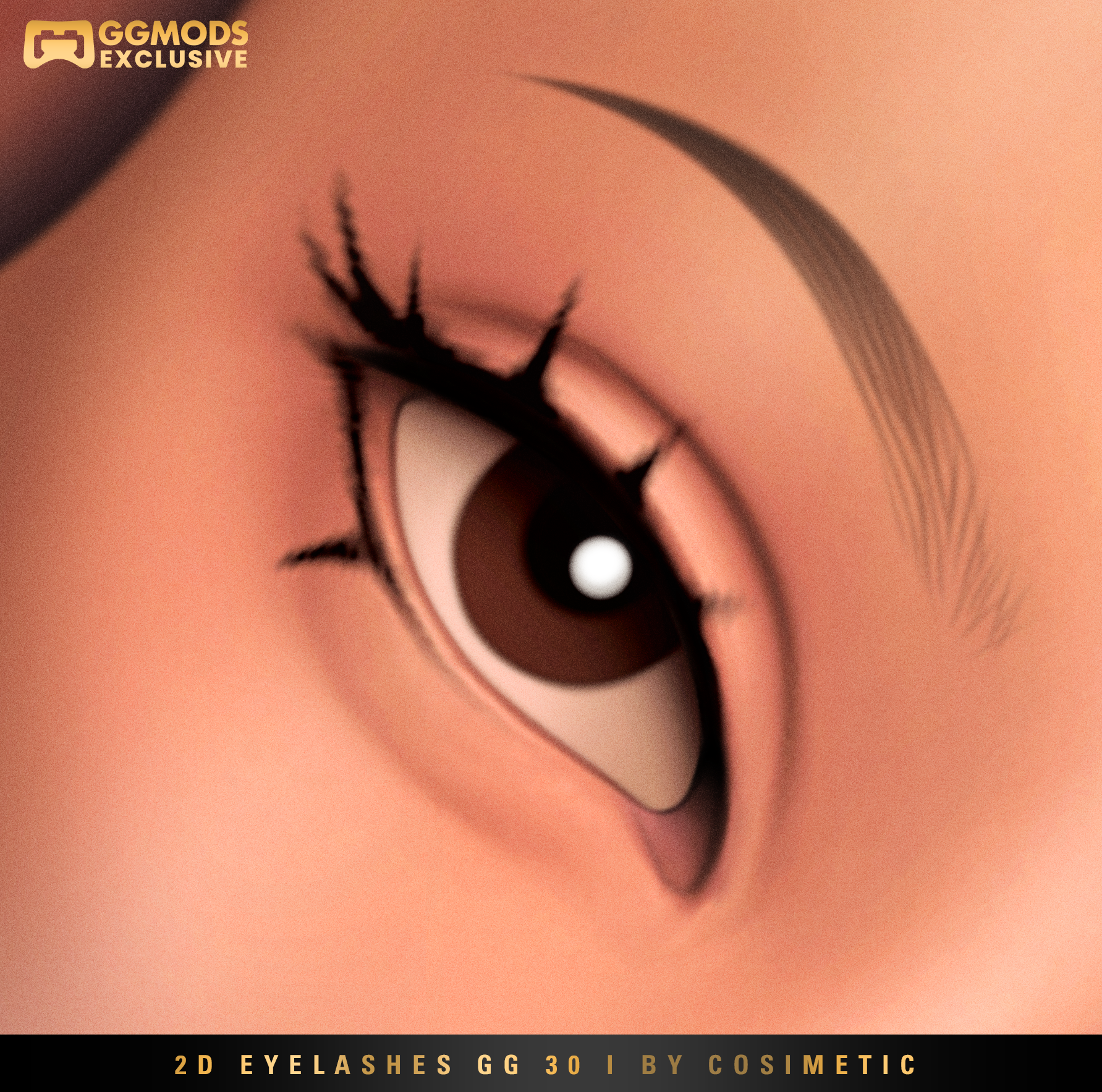 2D MM Pure Frame Lashes GG 30 mod for The Sims 4 