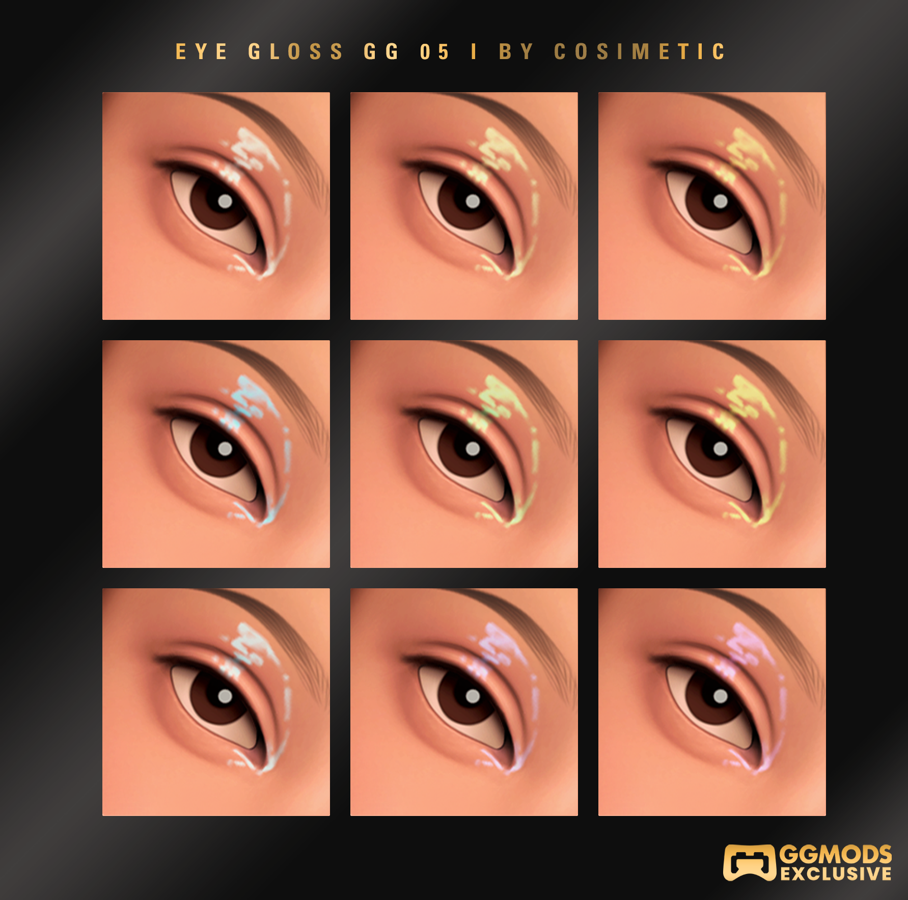 Gloss Ribbon Eye Gloss GG 05 mod for The Sims 4 