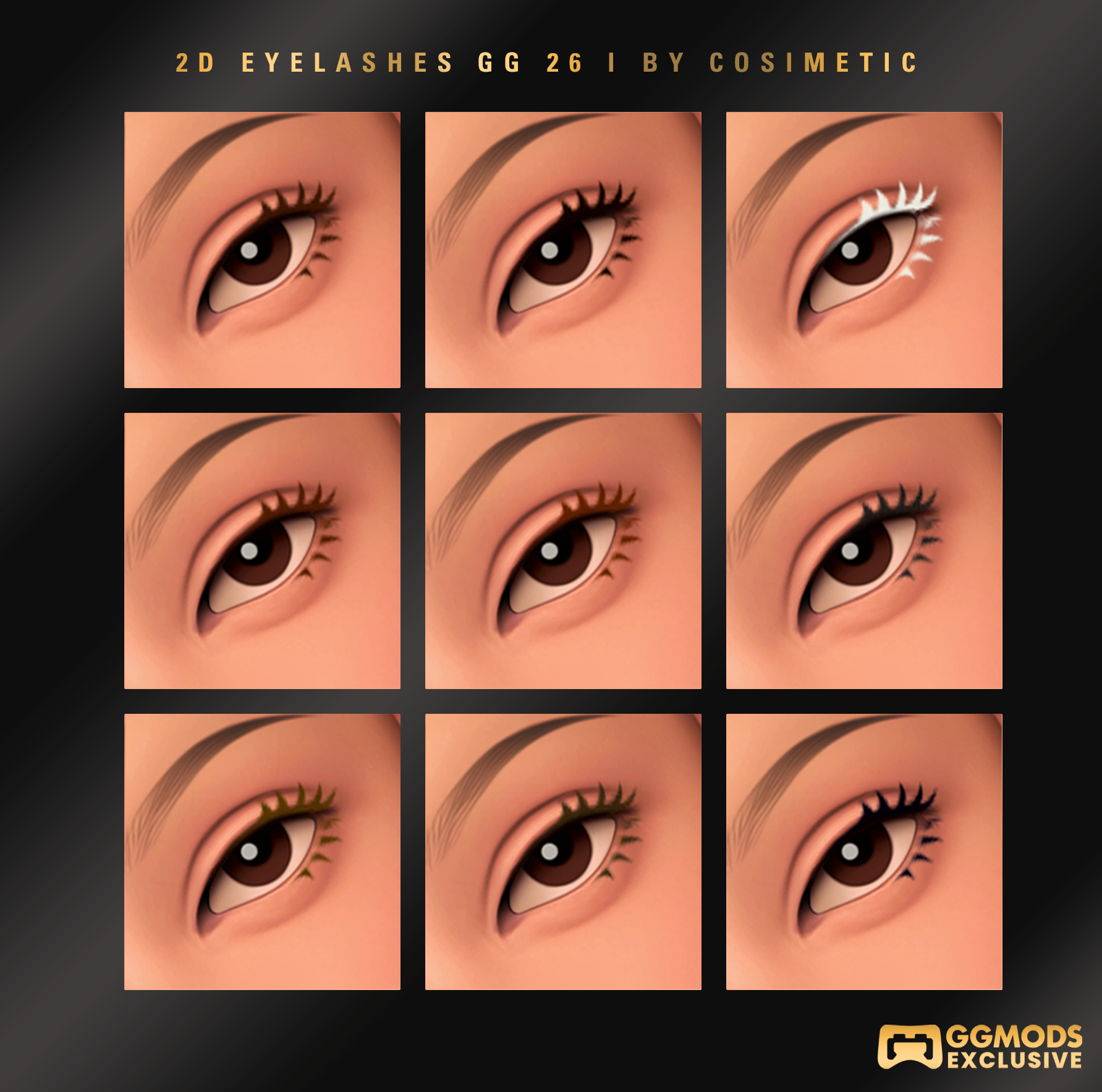 2D MM Natural Lift Lashes GG 26 mod for The Sims 4 