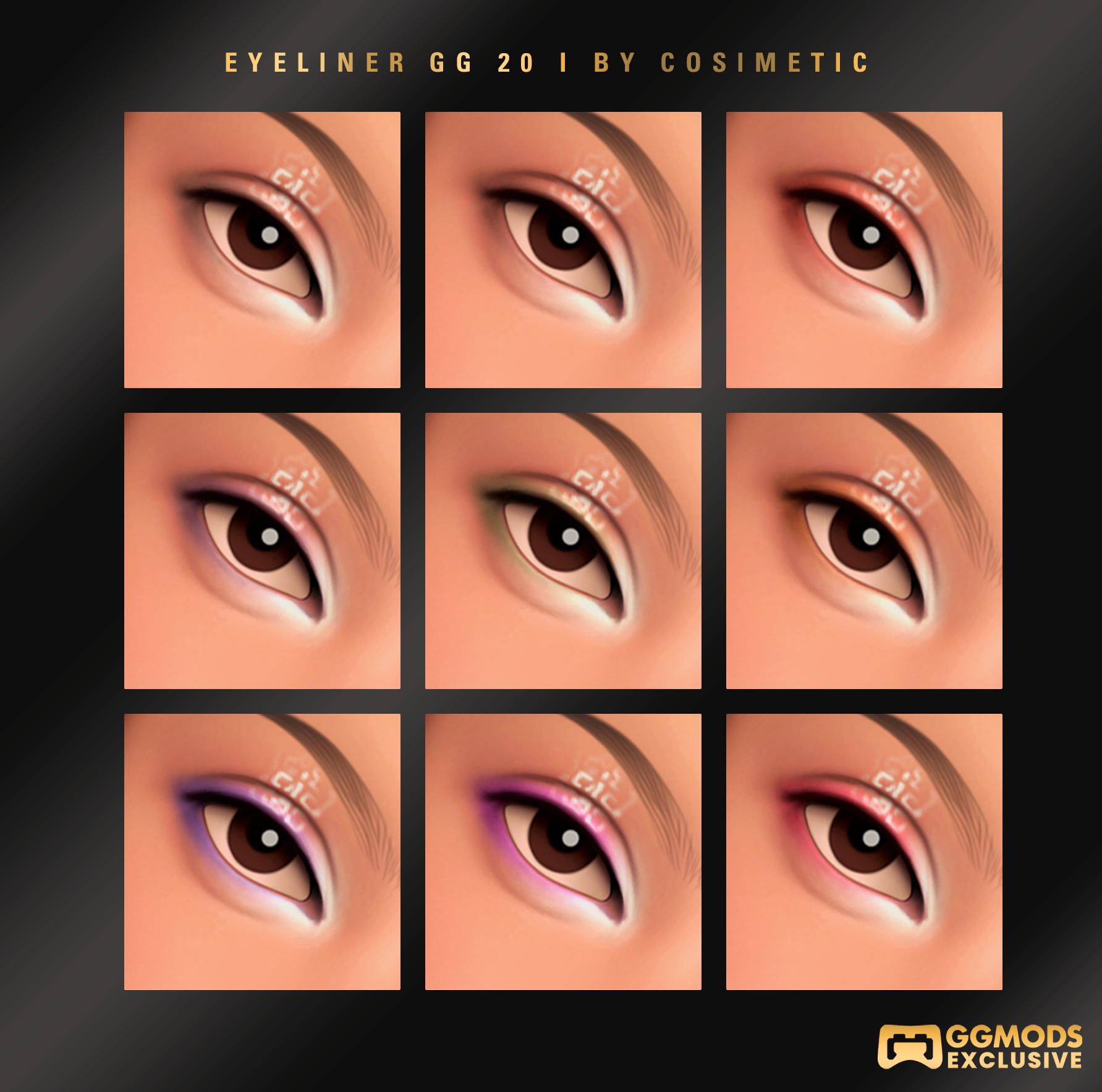 Shard Line Eyeliner GG 20 mod for The Sims 4 