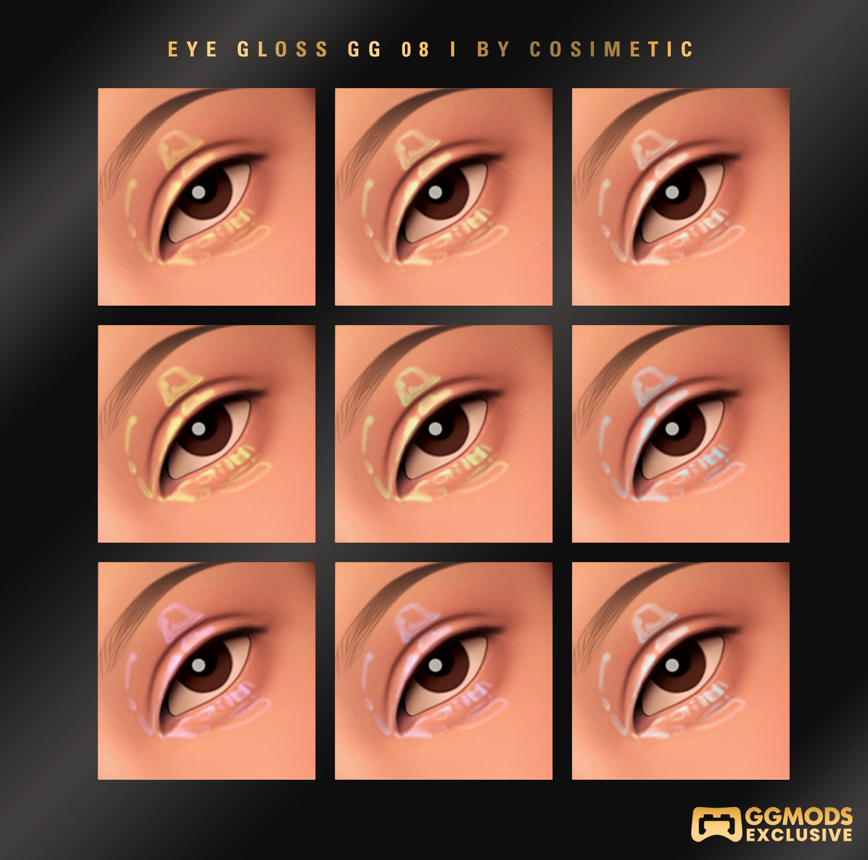 Glass Drip Eye Gloss GG 08 mod for The Sims 4 