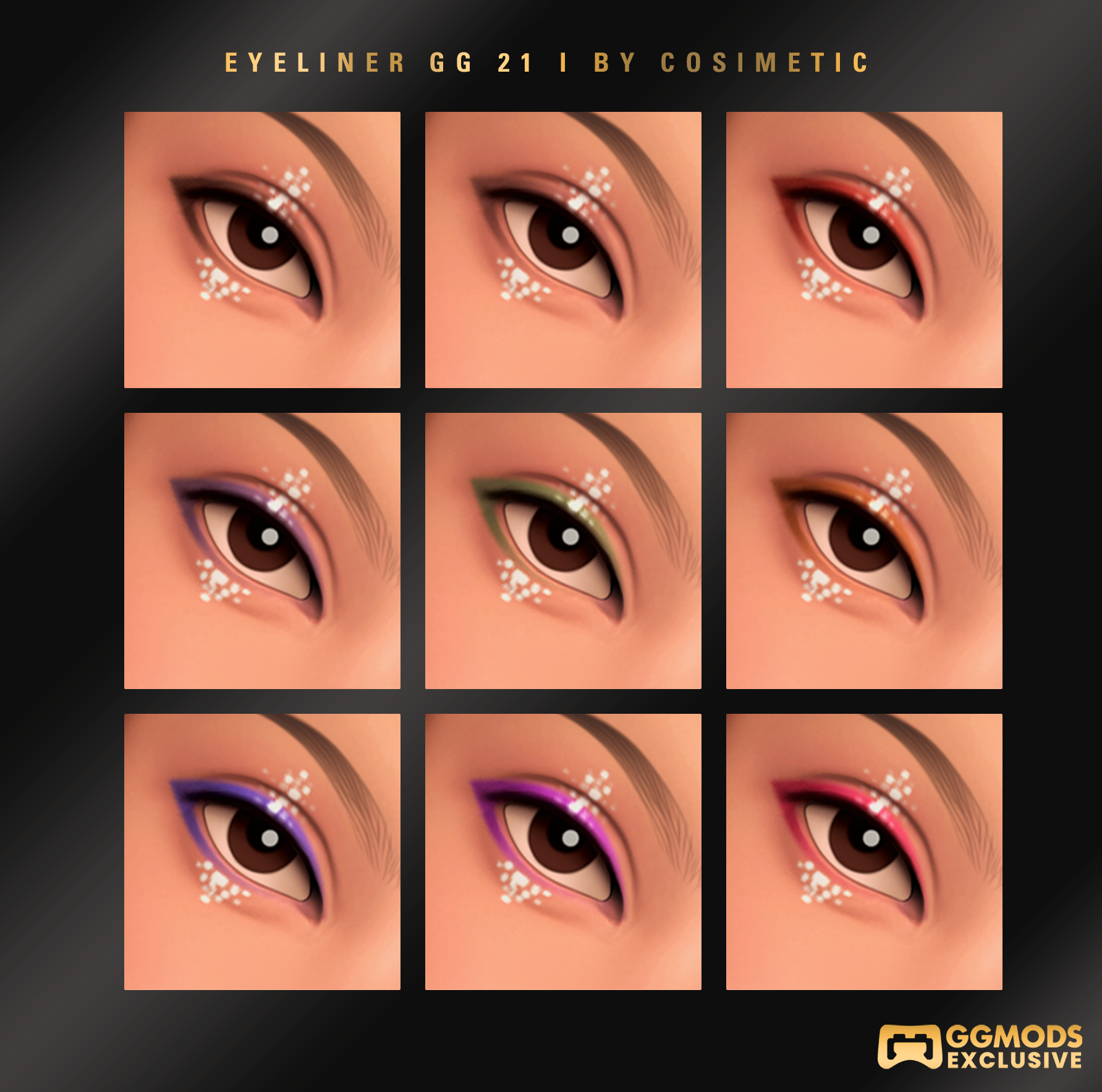 Micro Gem Wing Eyeliner GG 21 mod for The Sims 4 