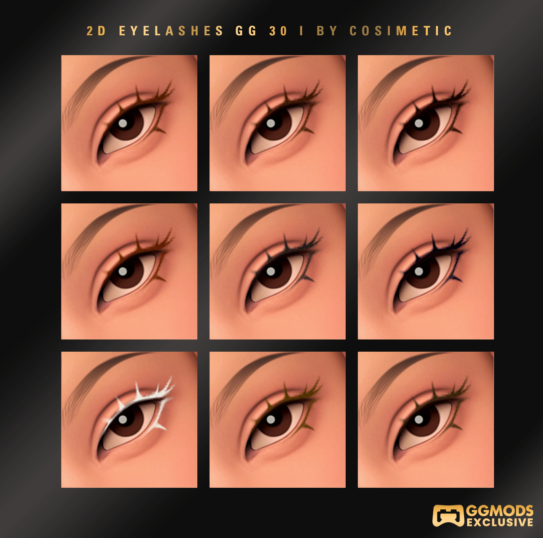 2D MM Pure Frame Lashes GG 30 mod for The Sims 4 