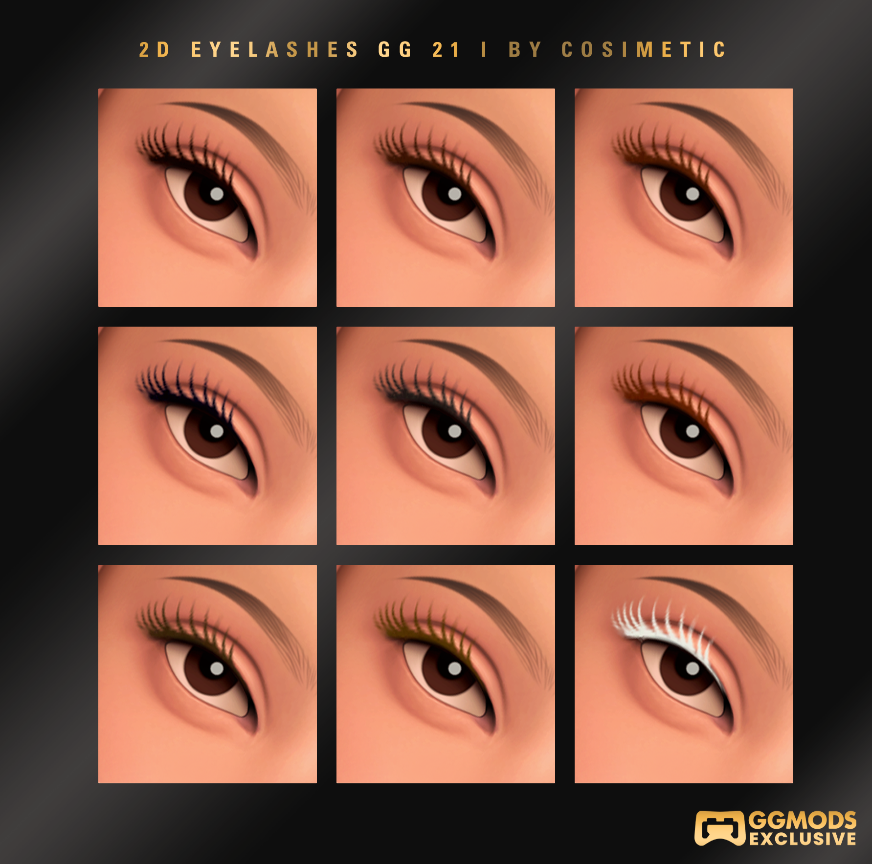 2D MM Soft Flick Lashes GG 21 mod for The Sims 4 