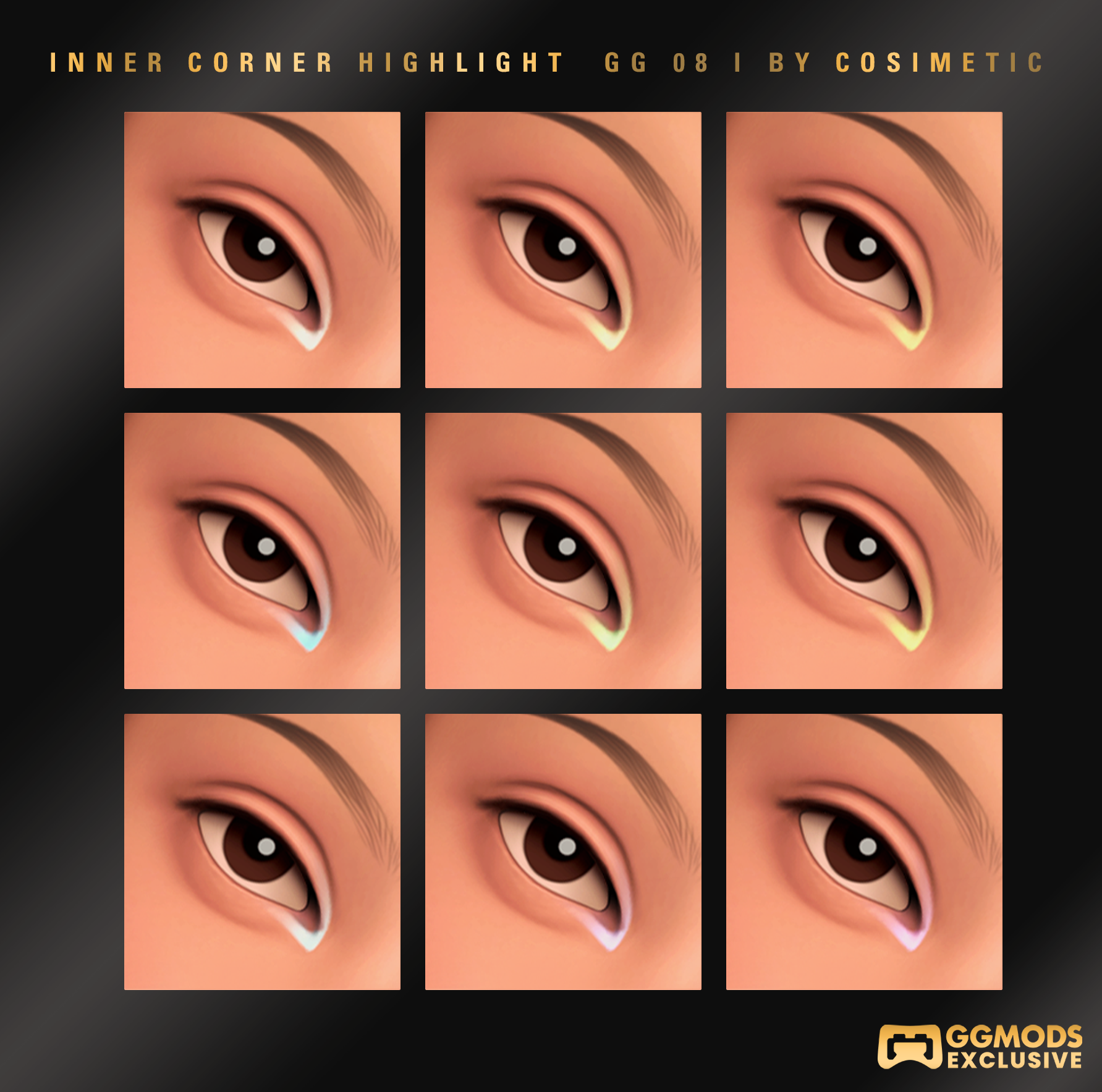 Inner Satin Light Highlight GG 08 mod for The Sims 4 