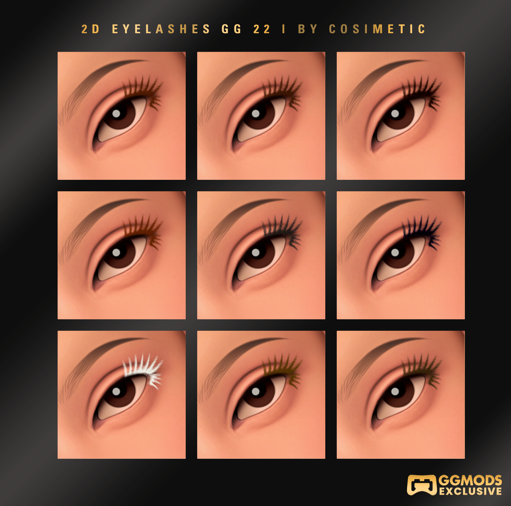 2D MM Pure Lift Lashes GG 22 mod for The Sims 4 