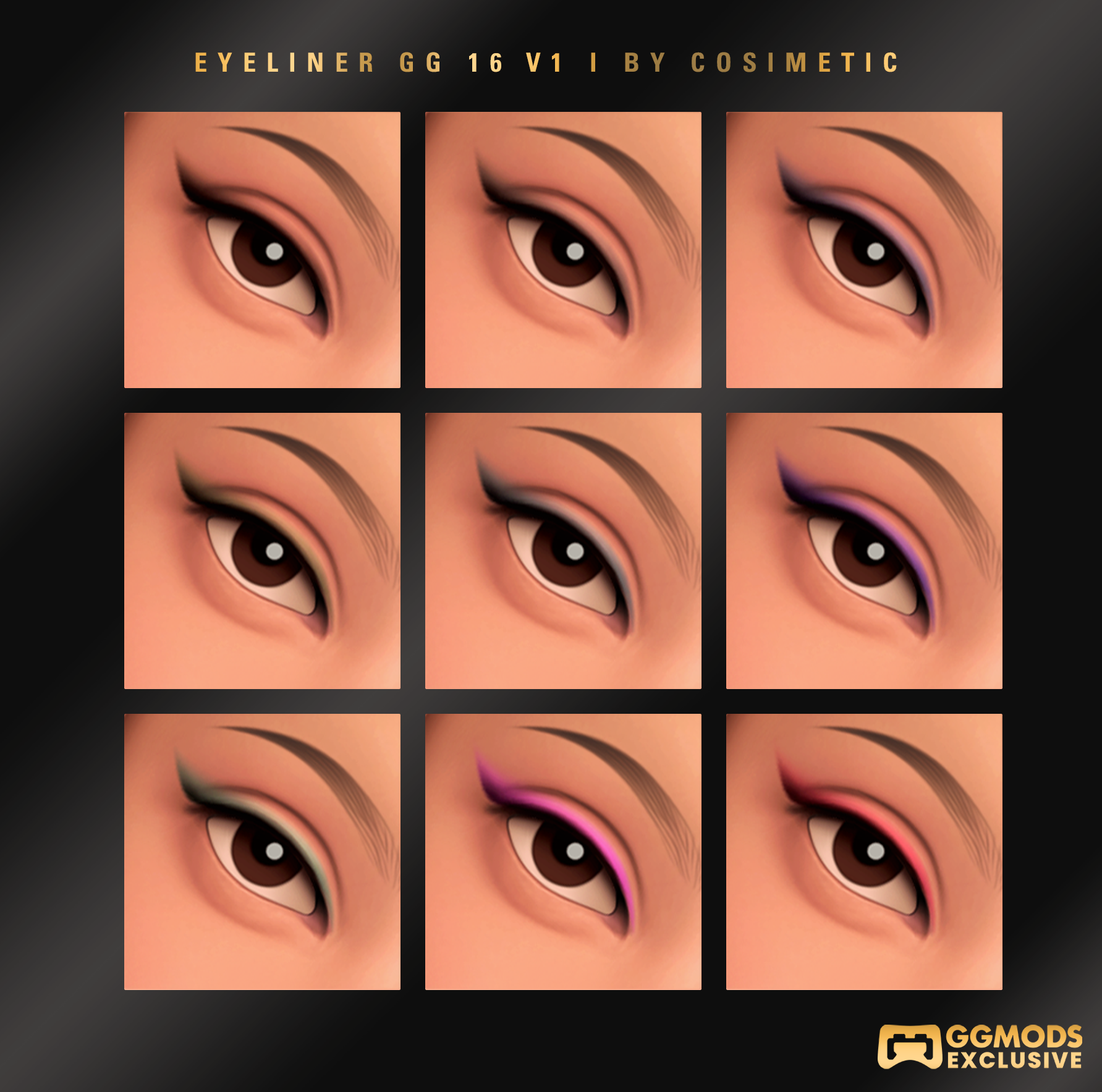 Sleek Precision Eyeliner GG 16 V1 mod for The Sims 4 