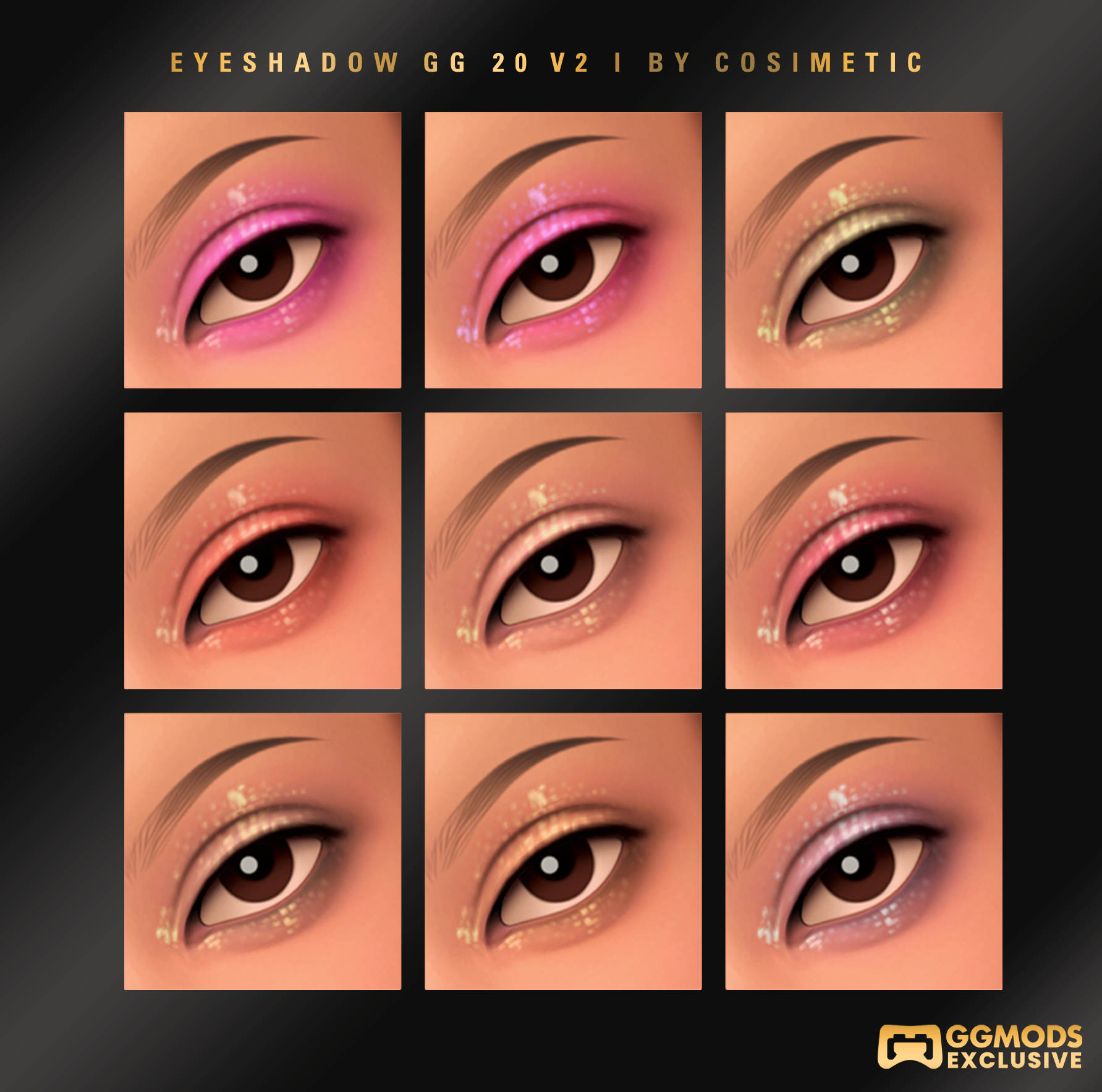 MM Satin Blur Eyeshadow GG 20 V2 mod for The Sims 4 