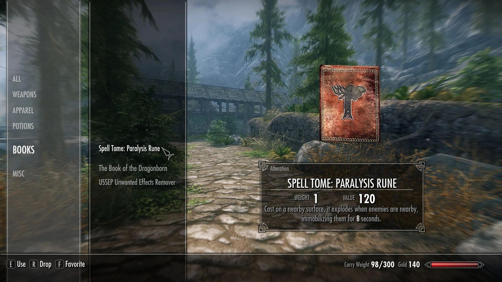Paralysis Rune - LE mod for Skyrim