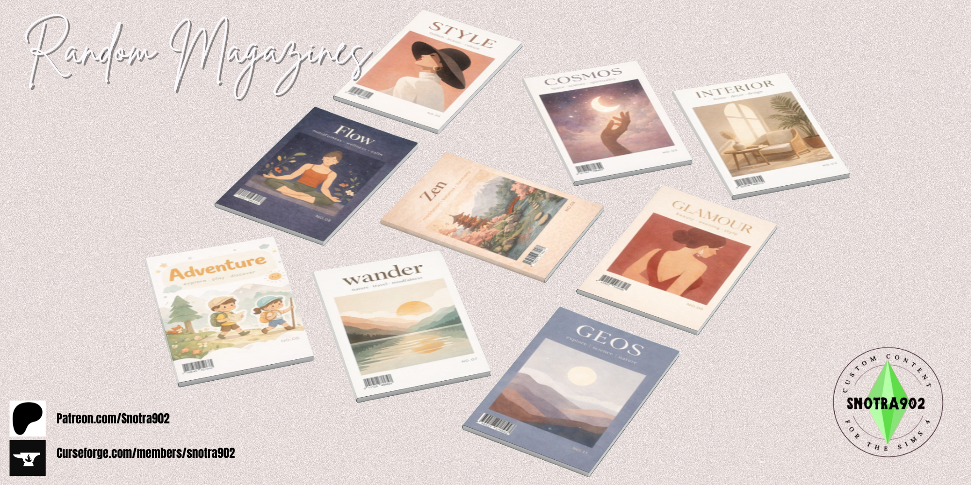 Random Magazines mod for The Sims 4 