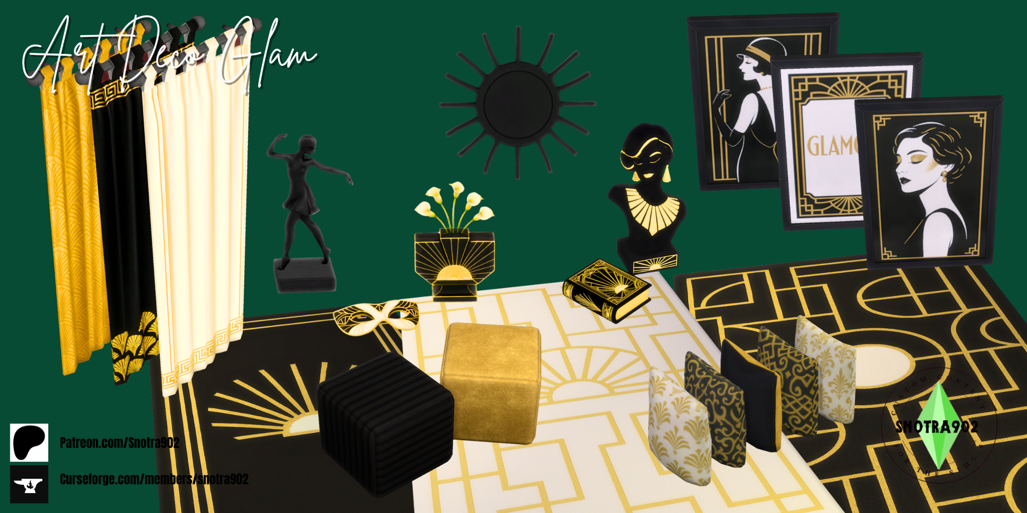 Art Deco Glam mod for The Sims 4 