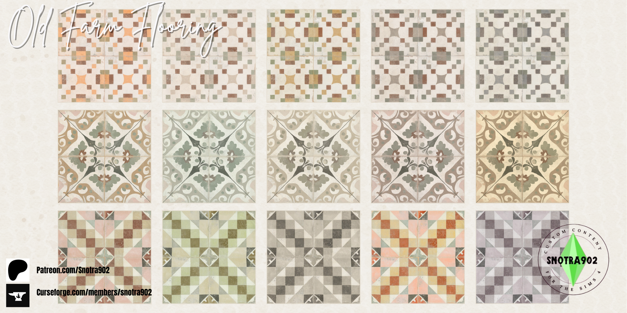 Old Farm Flooring mod for The Sims 4 