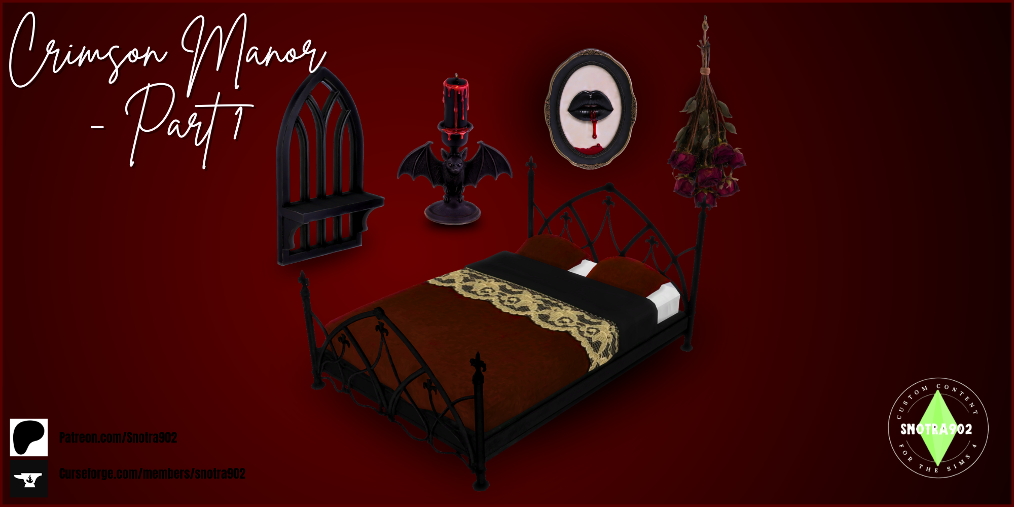 Crimson Manor 1 mod for The Sims 4 