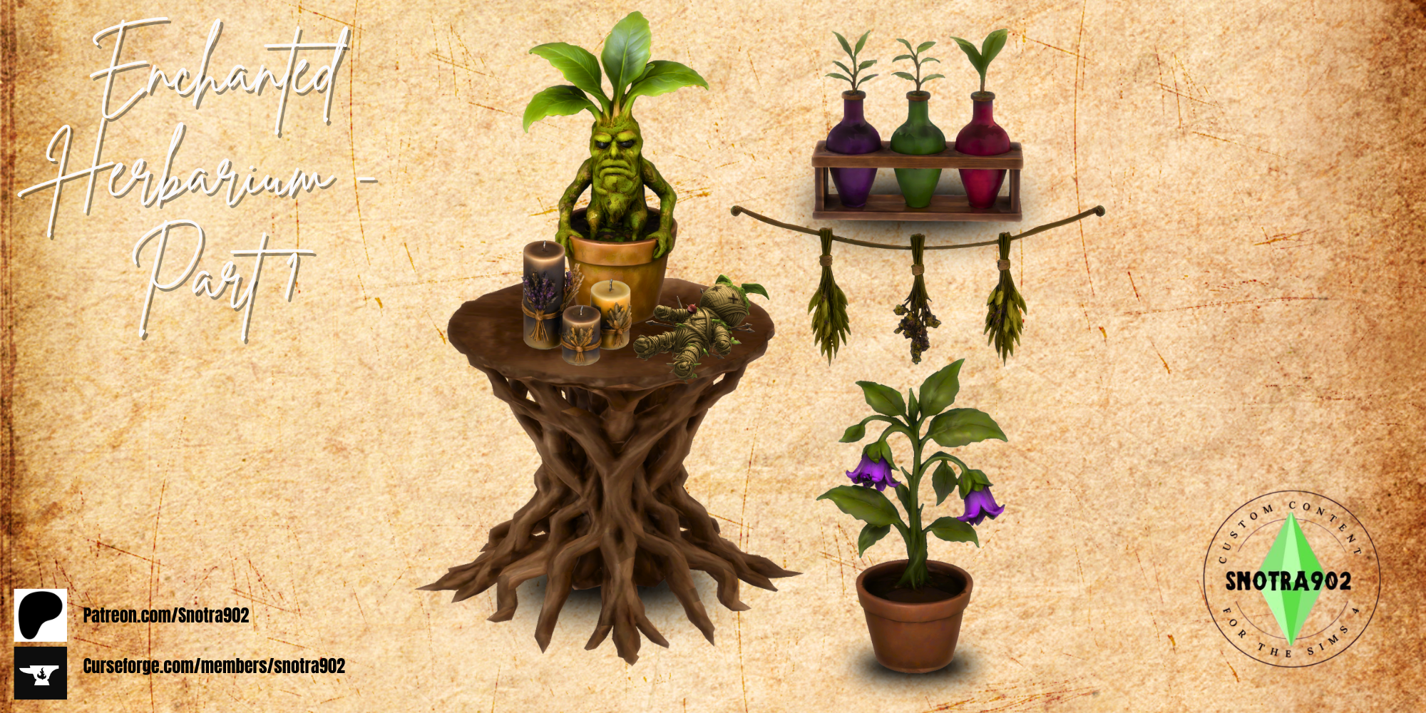 Enchanted Herbarium - Part 1  mod for The Sims 4 