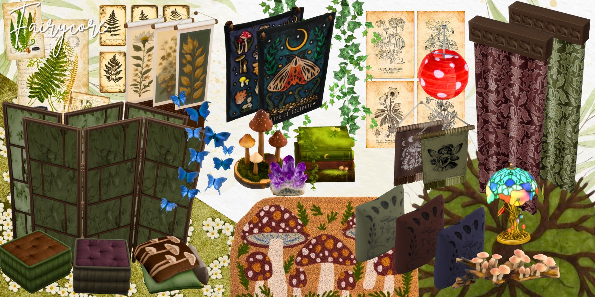 Fairycore Decors Set mod for The Sims 4 
