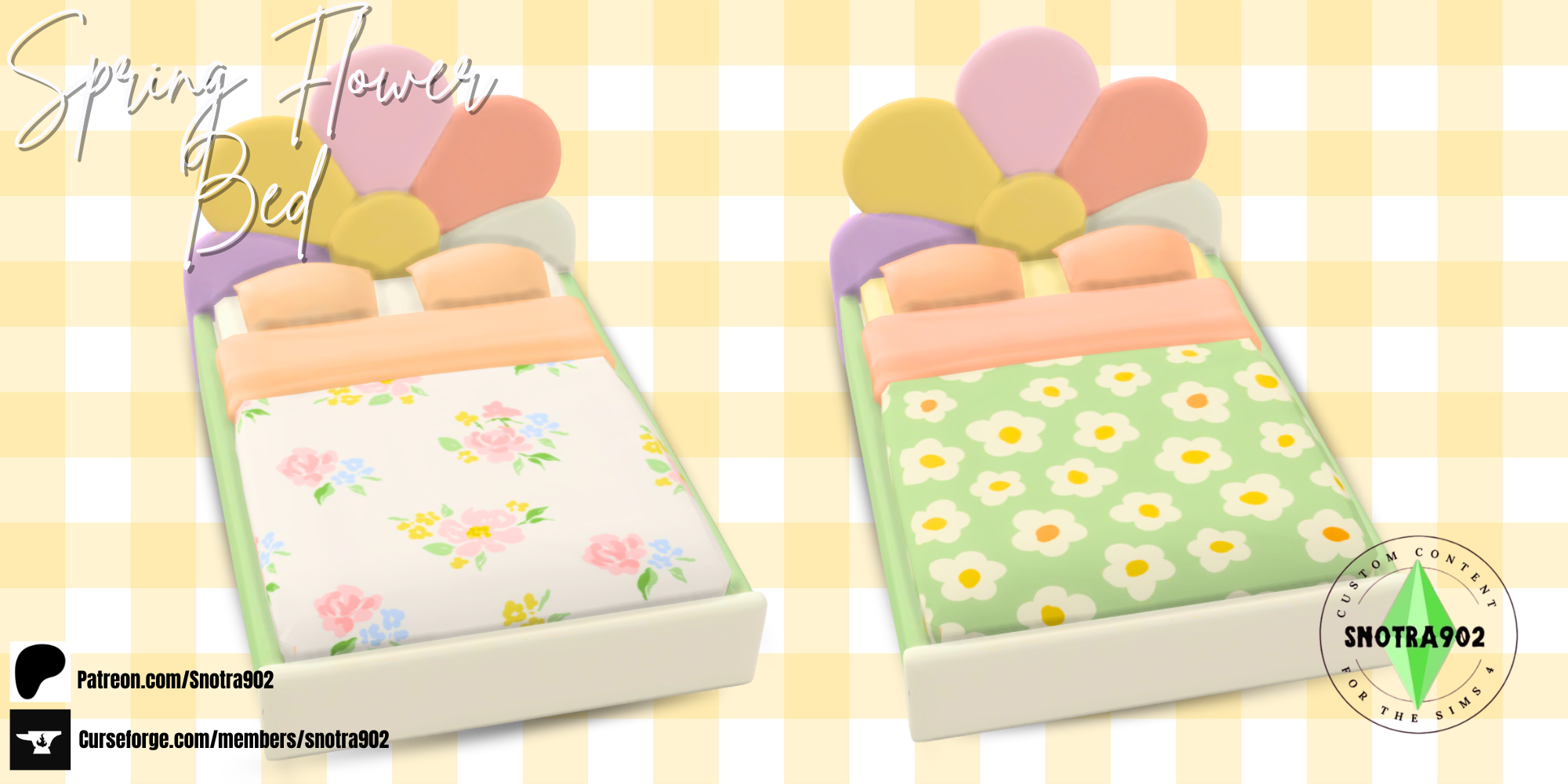 Spring Flower Bed mod for The Sims 4 