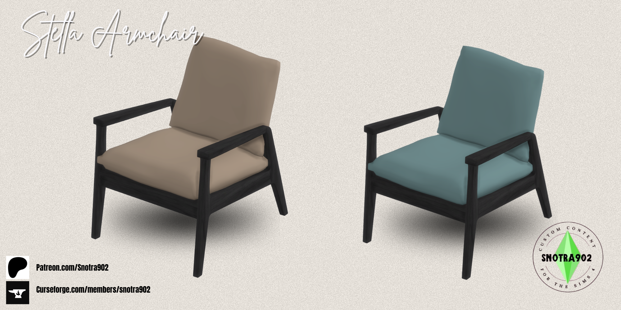 Stella Armchair mod for The Sims 4 