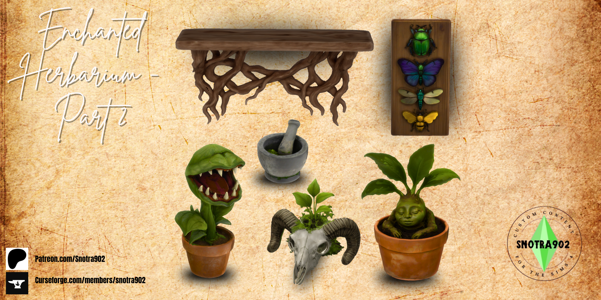 Enchanted Herbarium Part 2 mod for The Sims 4 