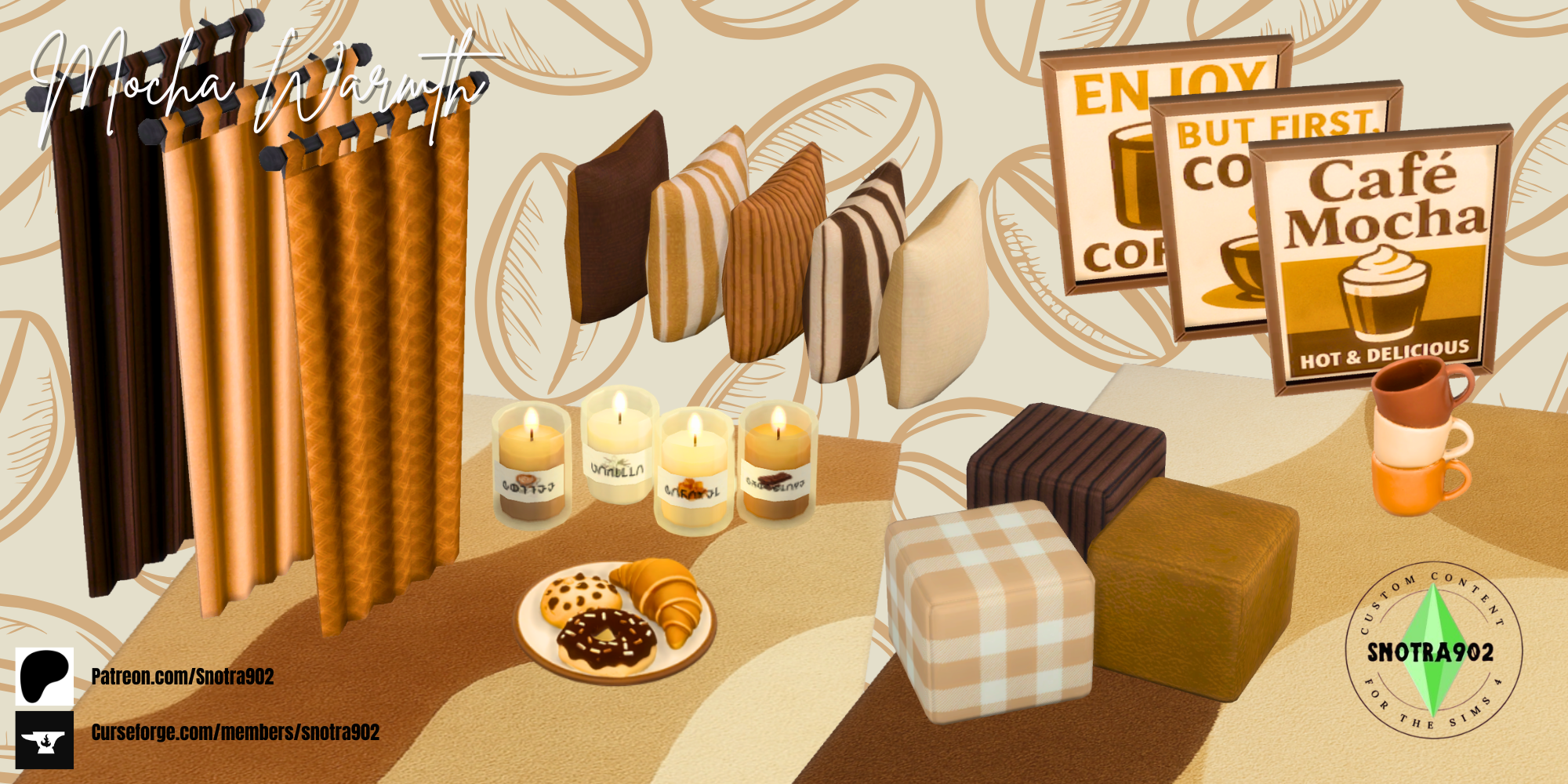 Mocha Warmth mod for The Sims 4 