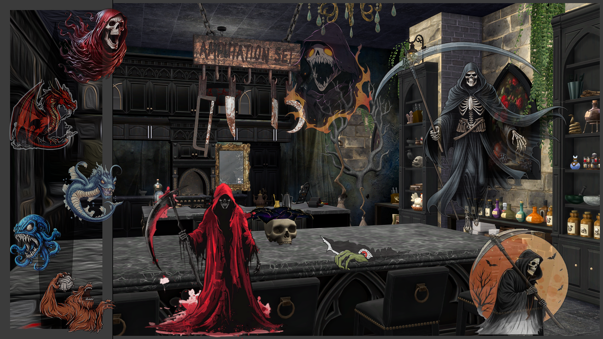 Monsters on the Wall (GGM Exclusive) mod for The Sims 4 