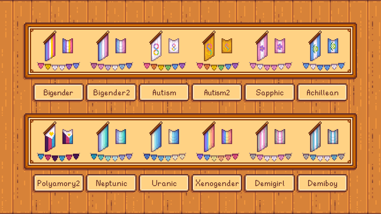 Elle's Farmhouse Pride mod for Stardew Valley