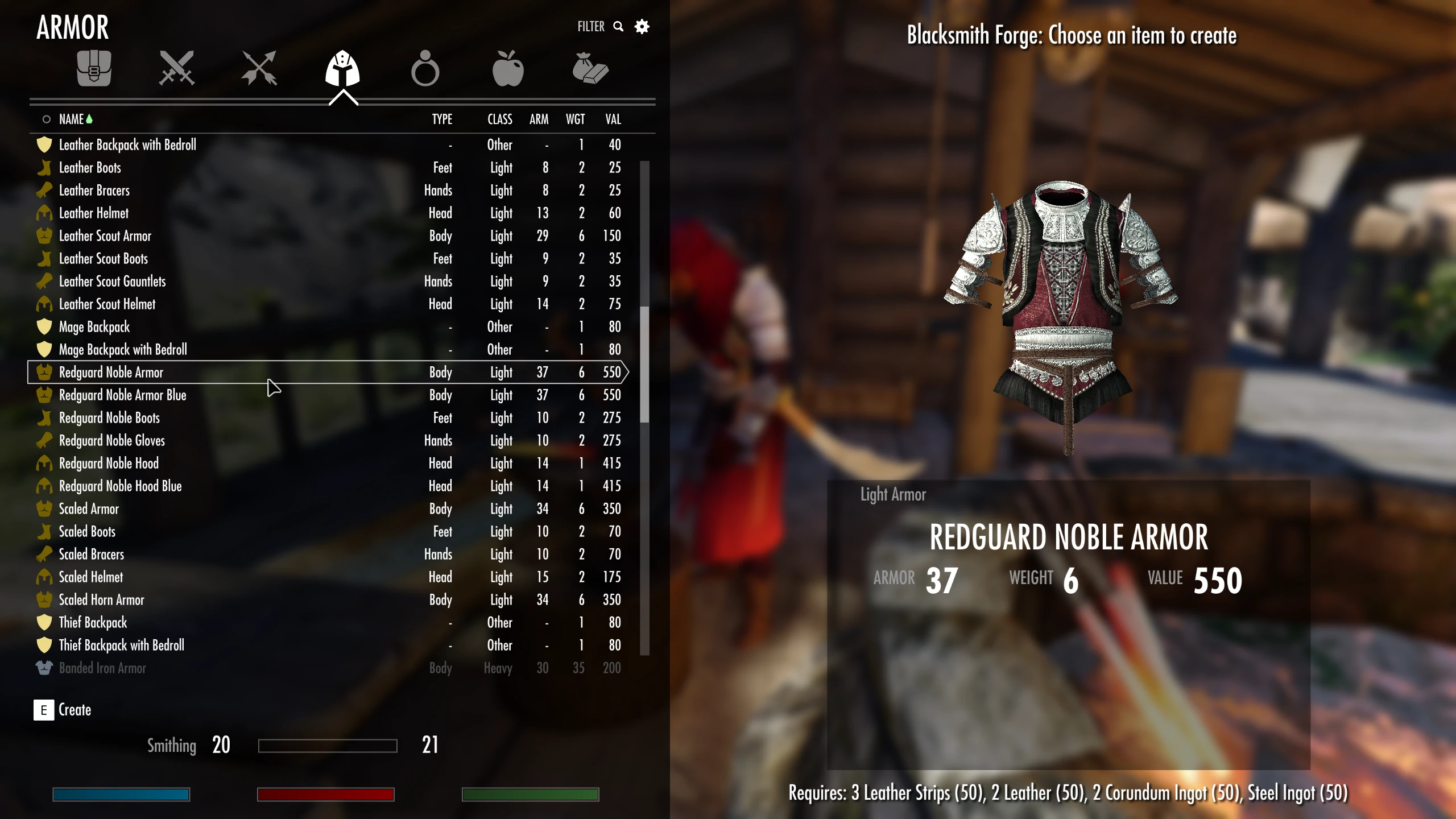 Redguard Noble Armor Updated mod for The Elder Scrolls V: Skyrim Special Edition