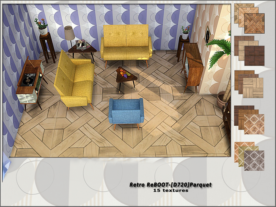 Retro - Parquet mod for The Sims 4 